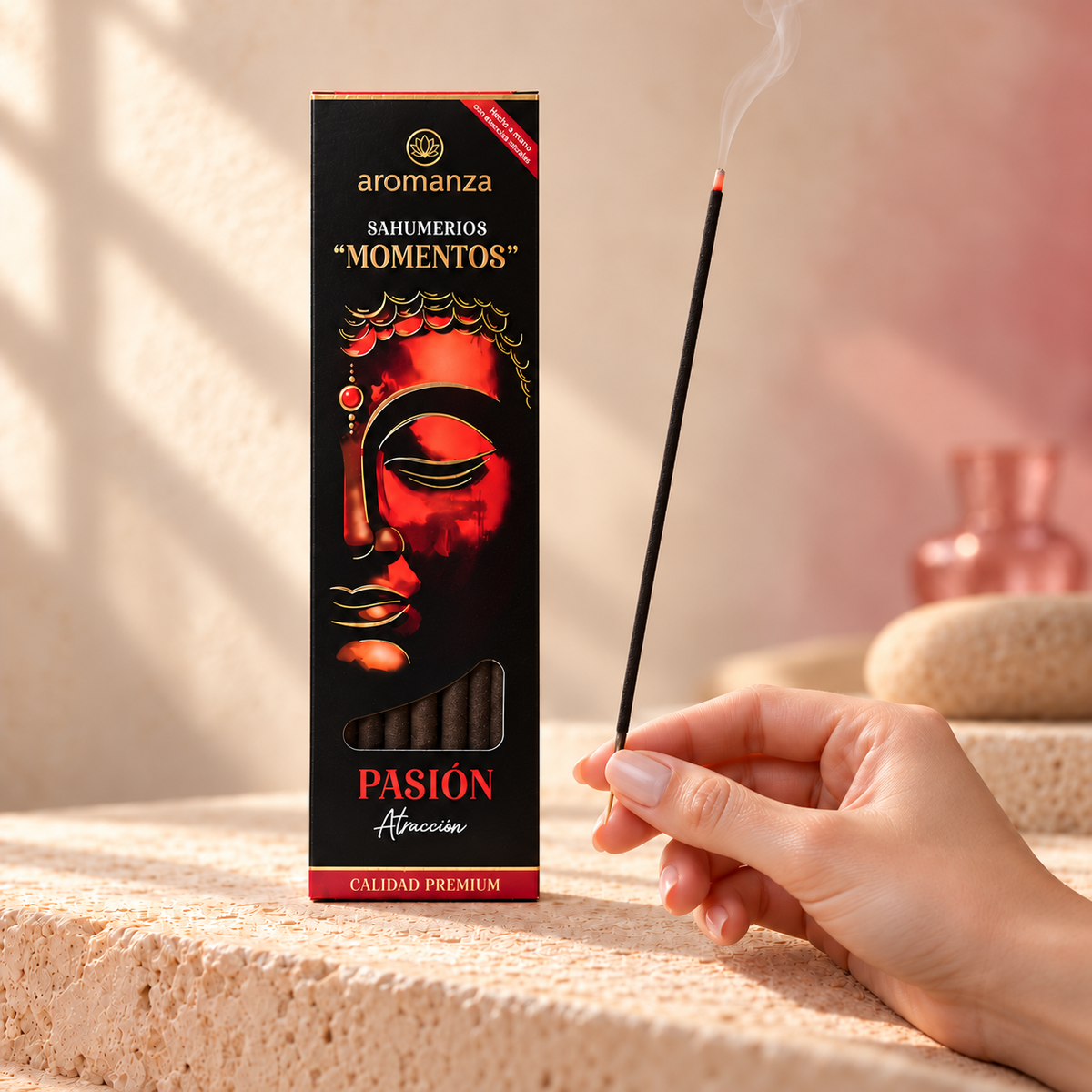 Varilla encendida de AROMANZA Momentos Pasión
