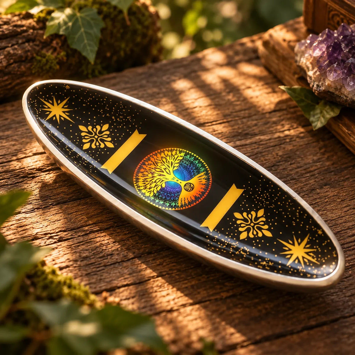 Portaincienso de metal SOULBEAUTY Árbol de la Vida – detalle del diseño