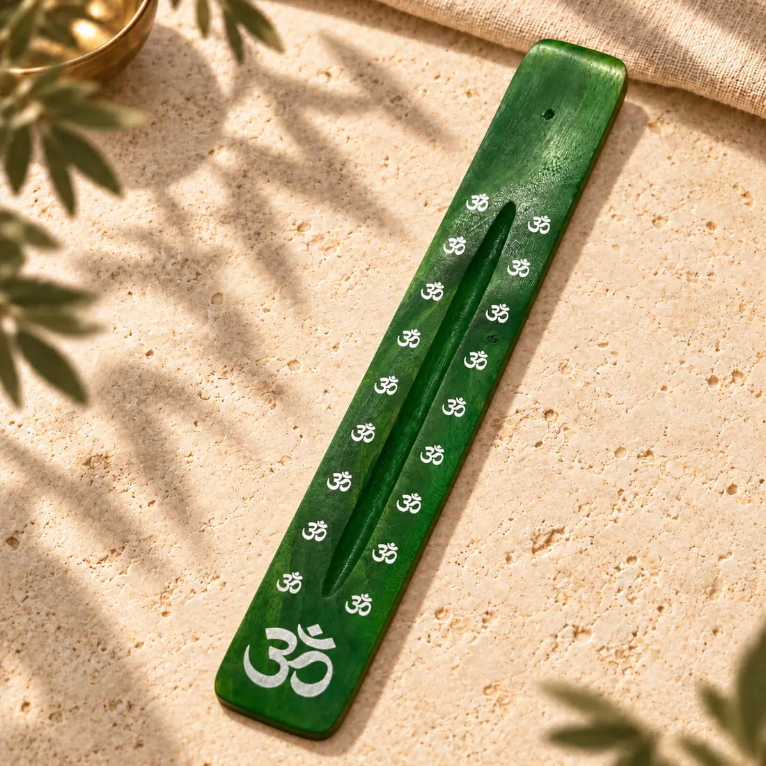 Portainciensos de madera OM SOULBEAUTY en color verde