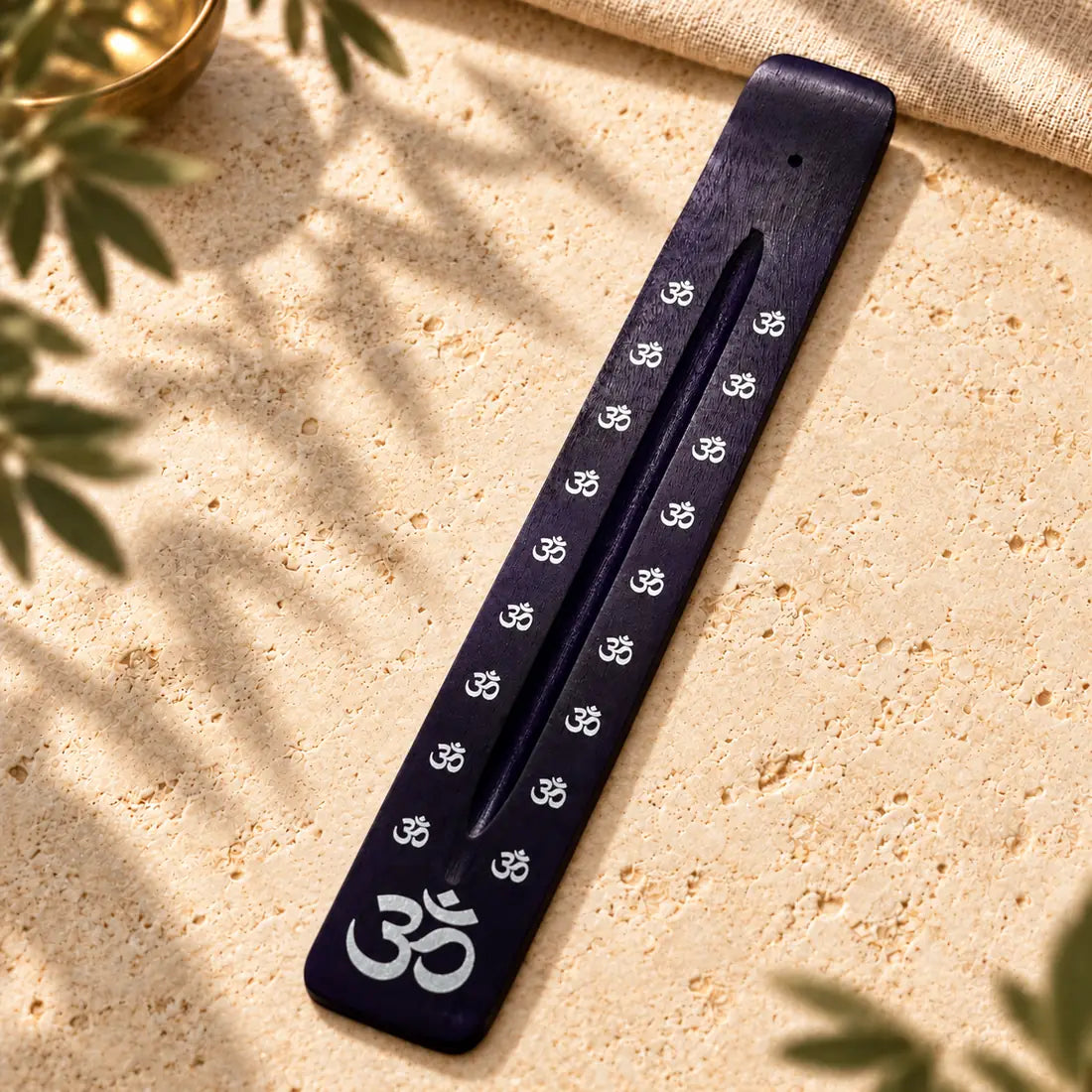 Portainciensos de madera OM SOULBEAUTY en color violeta oscuro