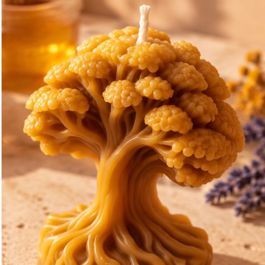 SOULIGHT Vela de Miel Árbol de la Vida - detalle