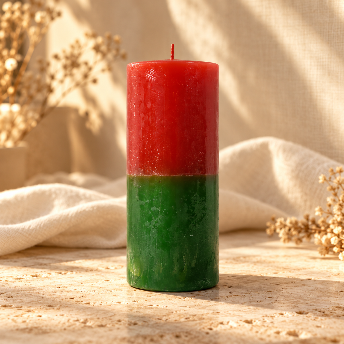 Velón esotérico bicolor rojo y verde de VA